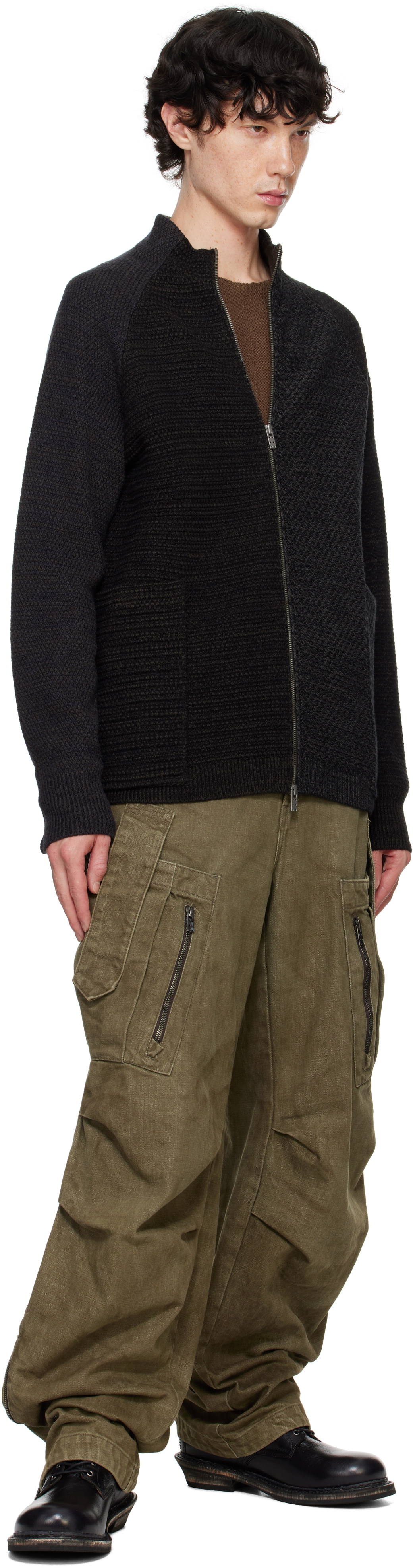 DEVOA Black Knit Cardigan