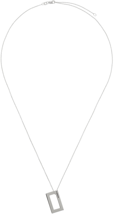 Photo: Le Gramme Silver Rectangle 'Le 3.4g' Necklace