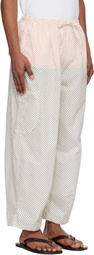 SC103 White & Black Margin Cargo Pants
