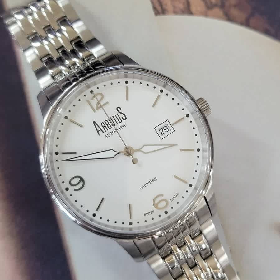 Arbutus Swiss-made Collection Automatic White Dial Mens Watch ARS1609SWS