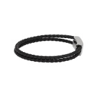 Prada Black Nappa Braided Bracelet