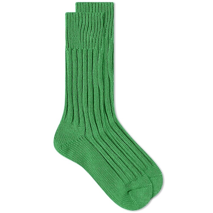 Photo: decka Heavyweight Plain Sock in Neon Green