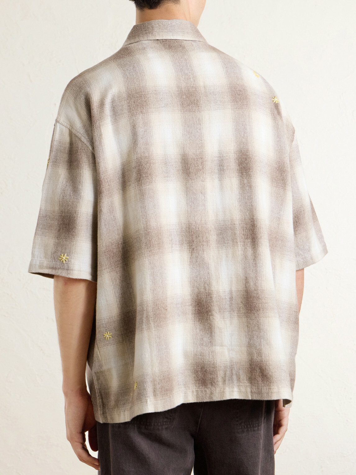 NAHMIAS - Checked Cotton-Flannel Shirt - Neutrals