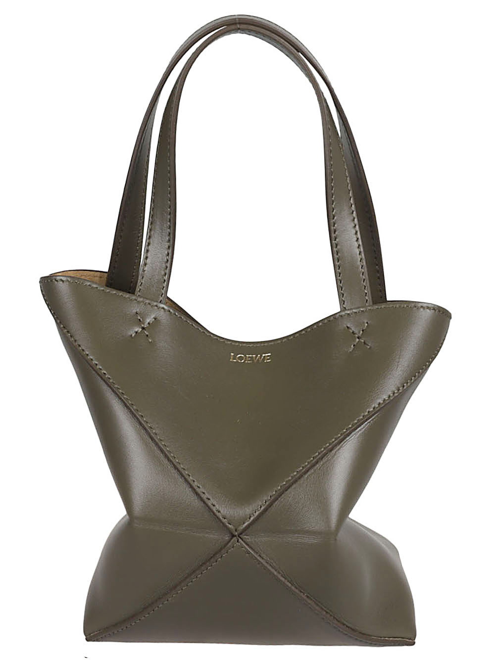 Loewe - Authenticated Gate Bucket Handbag - Leather Black Plain for Women, Never Worn