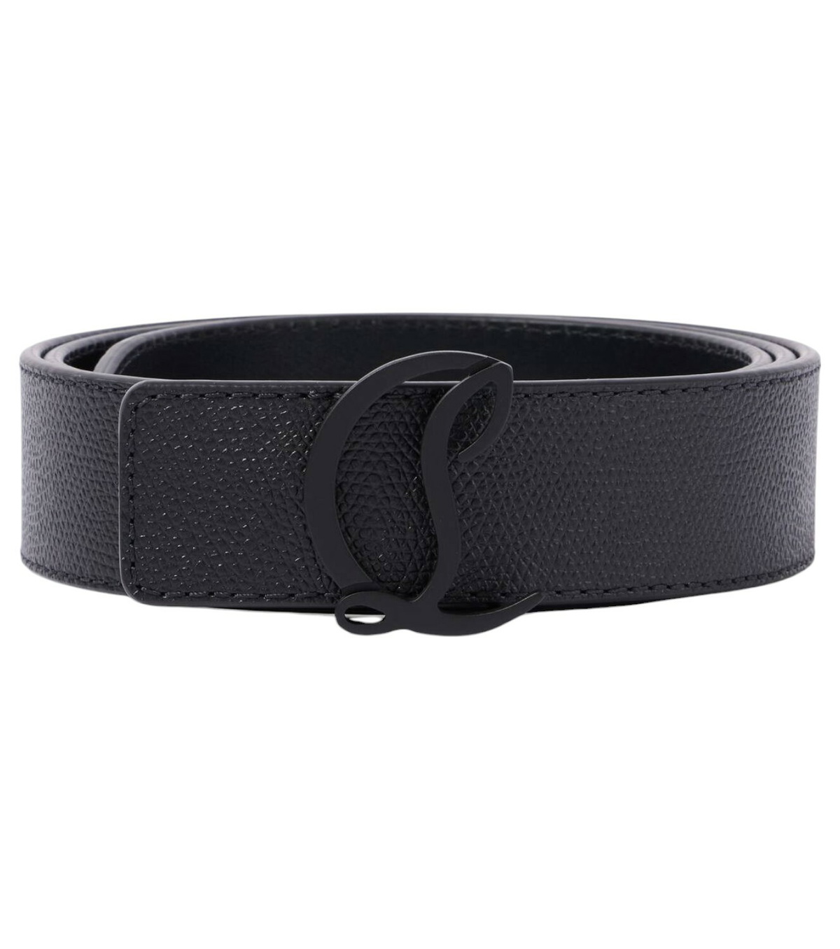 CHRISTIAN LOUBOUTIN - 4cm Leather Belt - Blue Christian Louboutin
