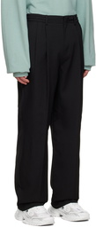 Juun.J Black Two Tuck Trousers