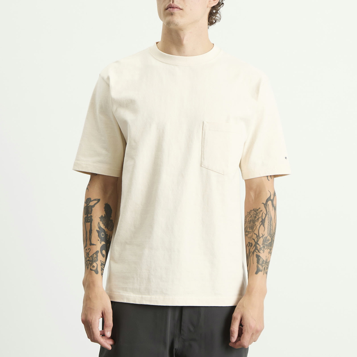 Snow Peak Men's Recycled Cotton Heavy T-Shirt in Oatmeal