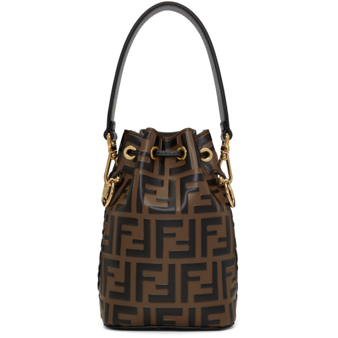 Fendi Black & Brown 'Forever Fendi' Mon Trésor Bag