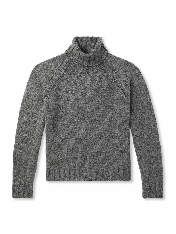 Photo: Zegna - Cashmere and Wool-Blend Rollneck Sweater - Gray