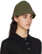 Dion Lee Khaki Crochet Beach Hat
