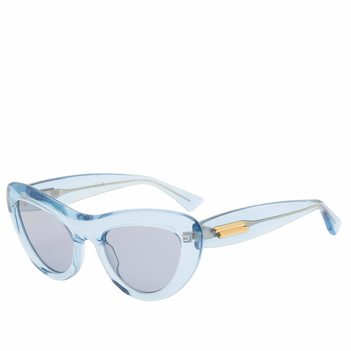 Bottega Veneta Women\'s Blue and Gold Cat Eye Sunglasses! BOTTEGA VENETA EYEWEAR Cat-eye acetate and gold-tone  main image 3