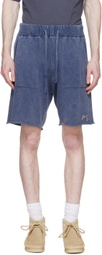PRESIDENT's Navy Embroidered Shorts