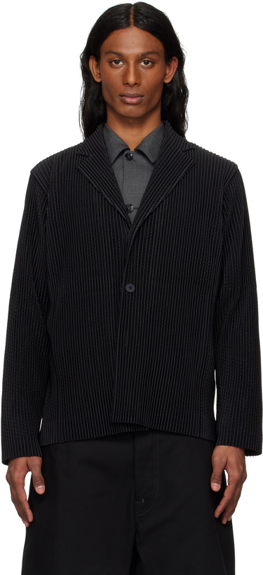 Photo: HOMME PLISSÉ ISSEY MIYAKE Black Outer Mesh Blazer