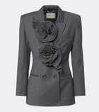 Blumarine Floral-appliqué blazer
