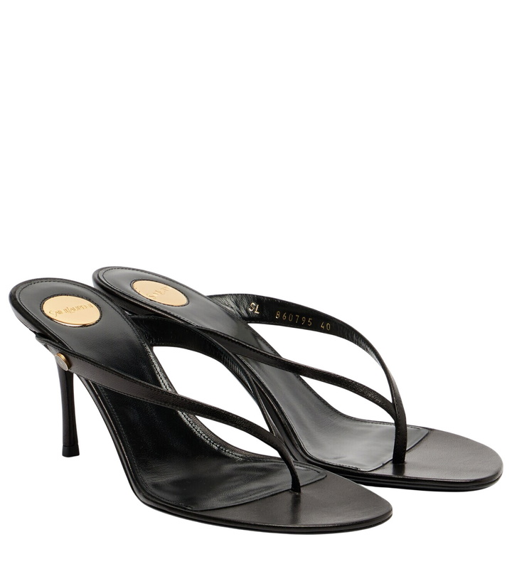 Photo: Saint Laurent Sue 75 leather thong sandals