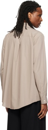 SOSHIOTSUKI Beige Rayon Oversized Shirt