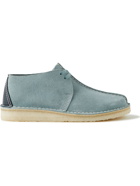 Clarks Originals - Desert Trek Colour-Block Suede Boots - Blue