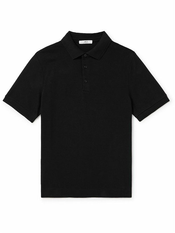 Photo: Mr P. - Organic Cotton-Piqué Polo Shirt - Black