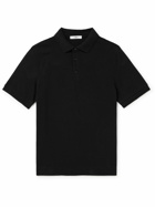 Mr P. - Organic Cotton-Piqué Polo Shirt - Black