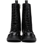 Alexander McQueen Black Worker Combat Boots
