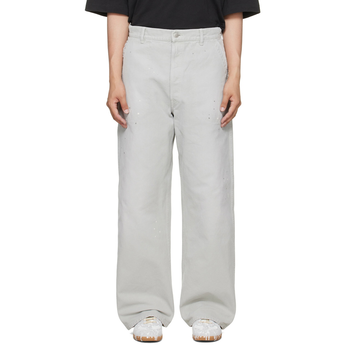 Maison Margiela Gray Double-Dyed Workwear Trousers