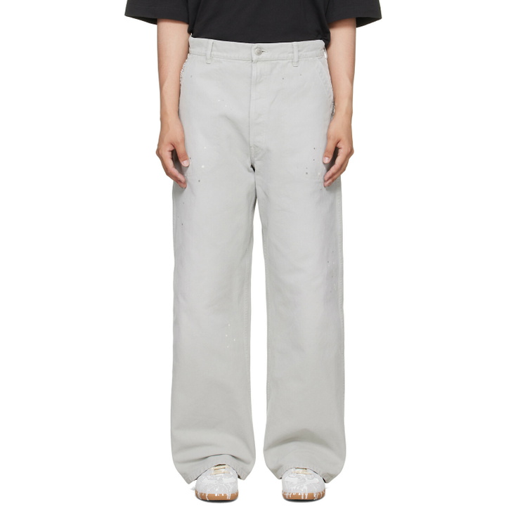 Photo: Maison Margiela Gray Double-Dyed Workwear Trousers