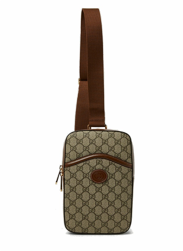 Photo: GG Supreme Sling Crossbody Bag in Brown