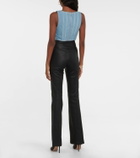 Staud Alice denim corset tank top