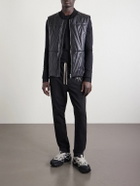 Rick Owens - Moncler Straight-Leg Logo-Appliquéd Embroidered Cotton-Jersey Sweatpants - Black