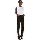 Anthony Vaccarello White Boatneck T-Shirt