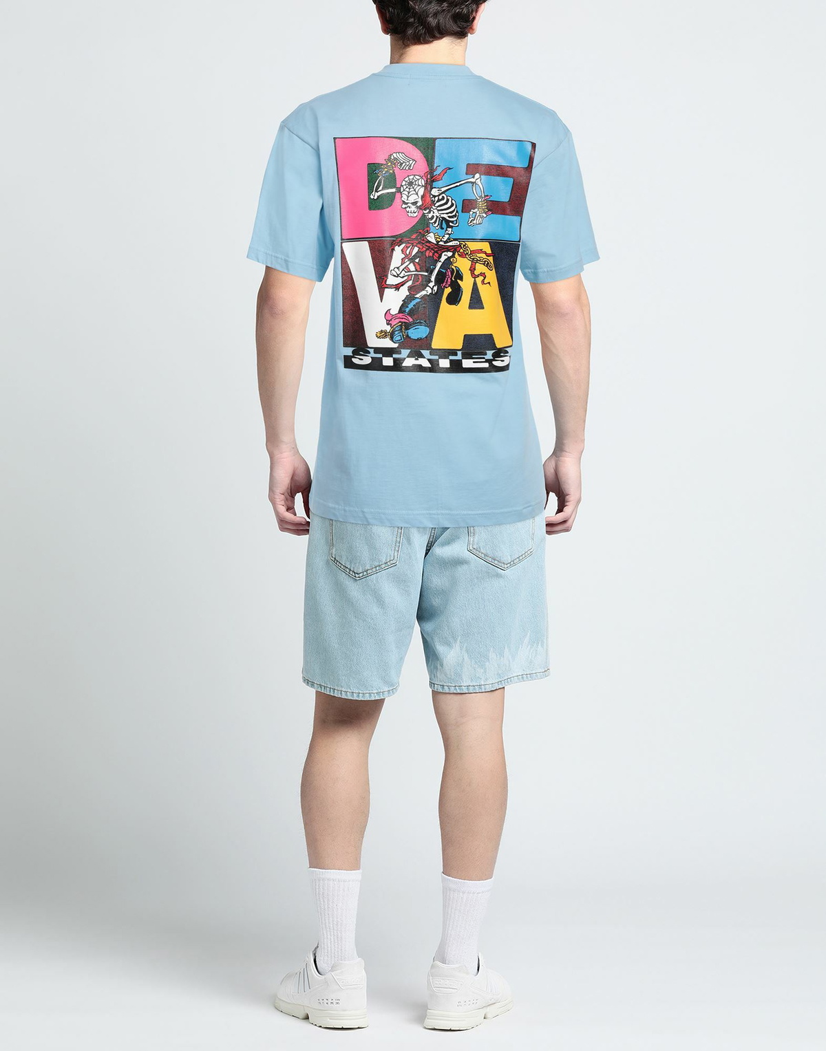 Devá States Mens T-shirt Sky in Blue