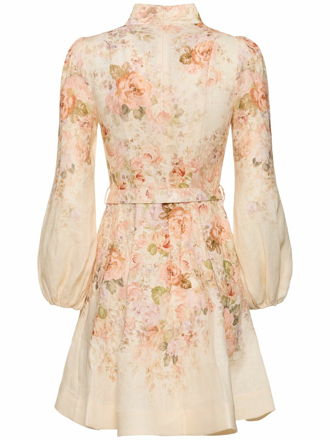 ZIMMERMANN Illustration Linen Mini Dress Zimmermann