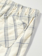 Original Madras - Checked Cotton-Madras Pyjama Trousers - White