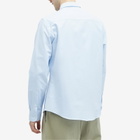 AMI Paris Men's Heart Button Down Oxford Shirt in Sky Blue
