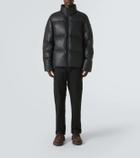 Moncler Ligont leather down jacket