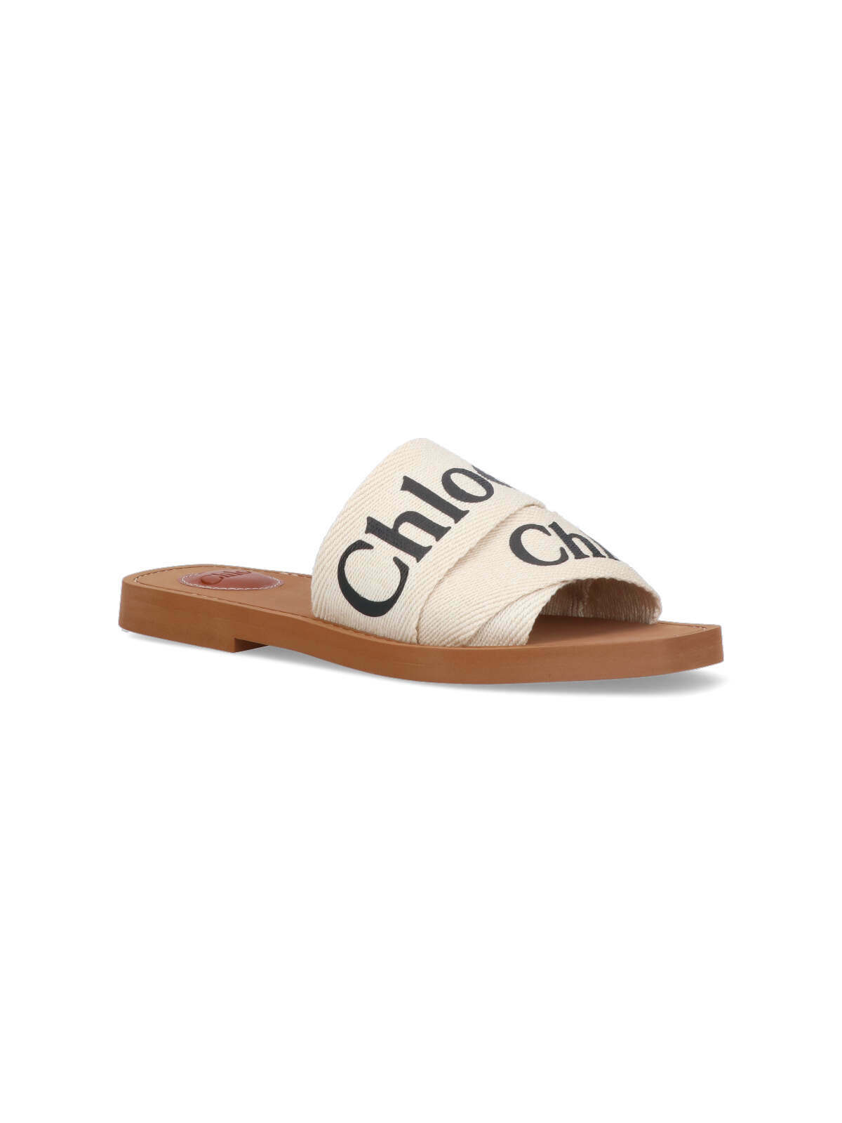 Chloé White Woody Flat Sabot