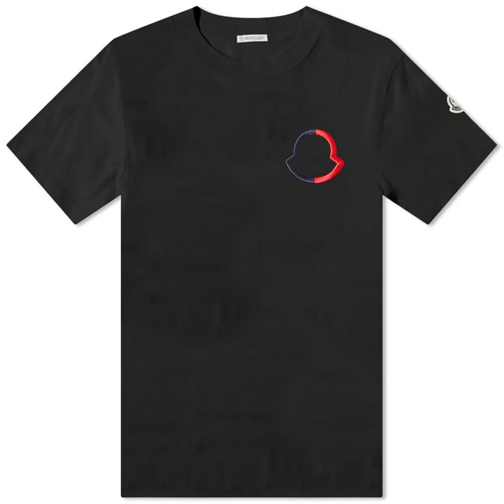 Photo: Moncler Men's Logo Outline T-Shirt in Black
