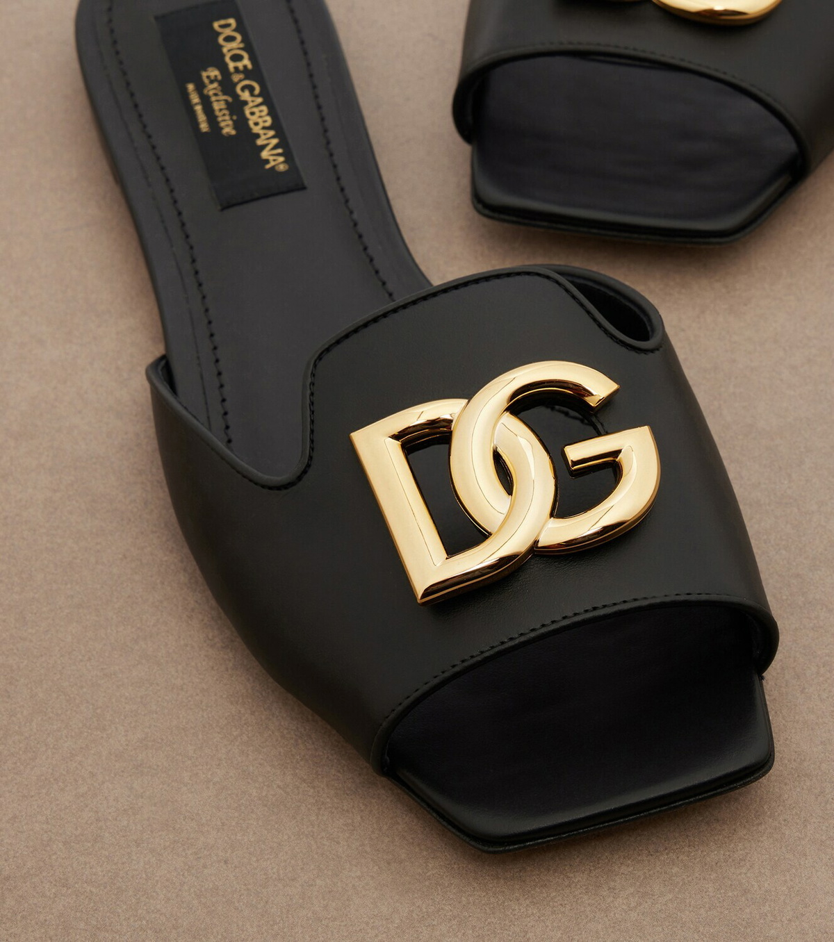 Dolce&Gabbana Abaya DG leather mules