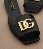 Dolce&Gabbana Abaya DG leather mules