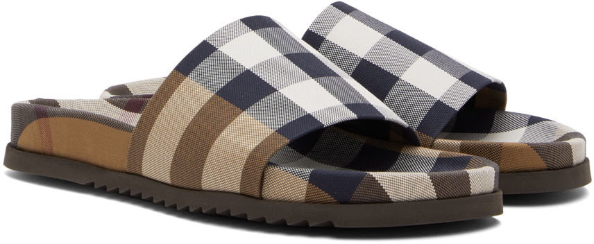 Burberry cotton discount check slides