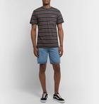 Saturdays NYC - Logo-Embroidered Striped Cotton-Jersey T-Shirt - Charcoal