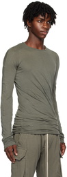 Rick Owens DRKSHDW Gray Scarification Long Sleeve T-Shirt