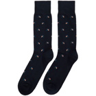 Paul Smith Navy Umbrella Socks