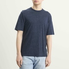 Folk Men's Relaxed Assembly T-Shirt in Navy Nep