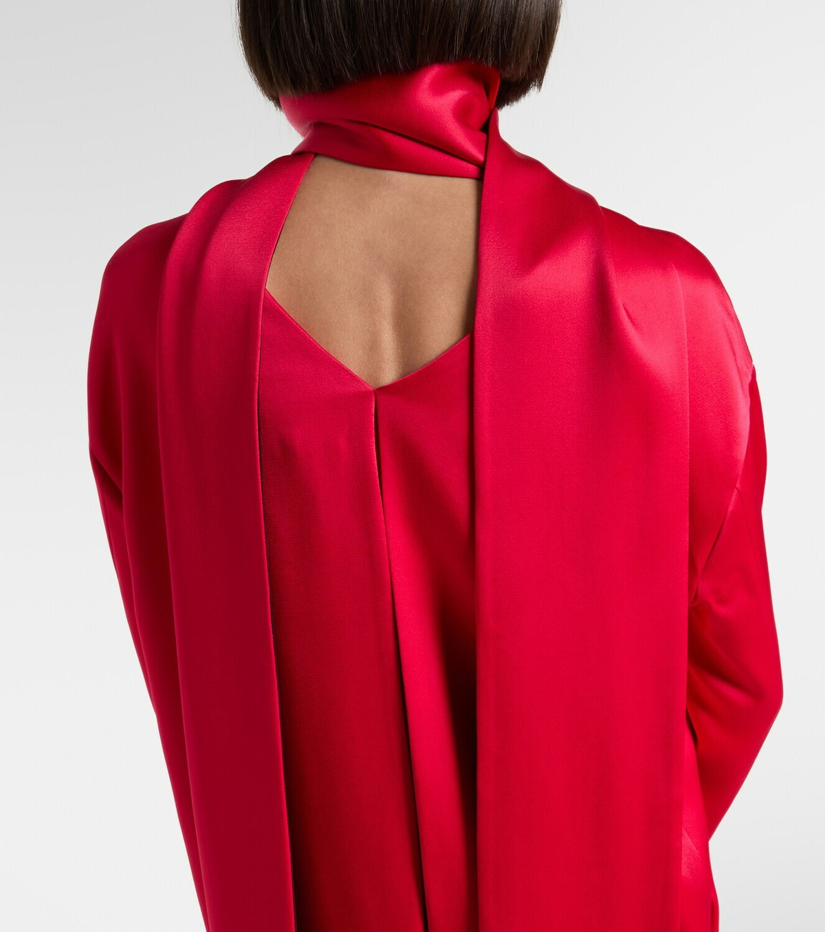 Tom Ford Asymmetric scarf-detail crêpe cocktail dress