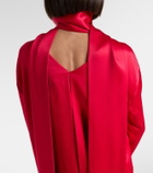 Tom Ford Asymmetric scarf-detail crêpe cocktail dress