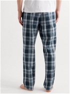 Schiesser - Checked Cotton Pyjama Trousers - Blue