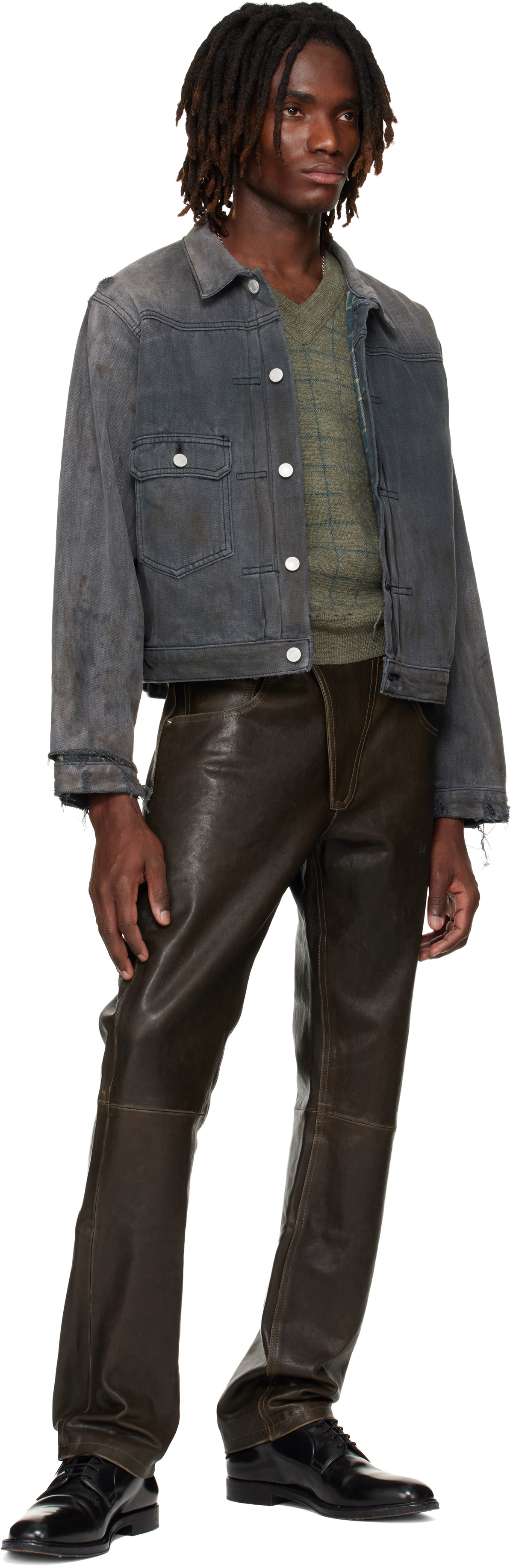 Enfants Riches Déprimés Gray 'Type VII' Flannel Lined Denim Jacket