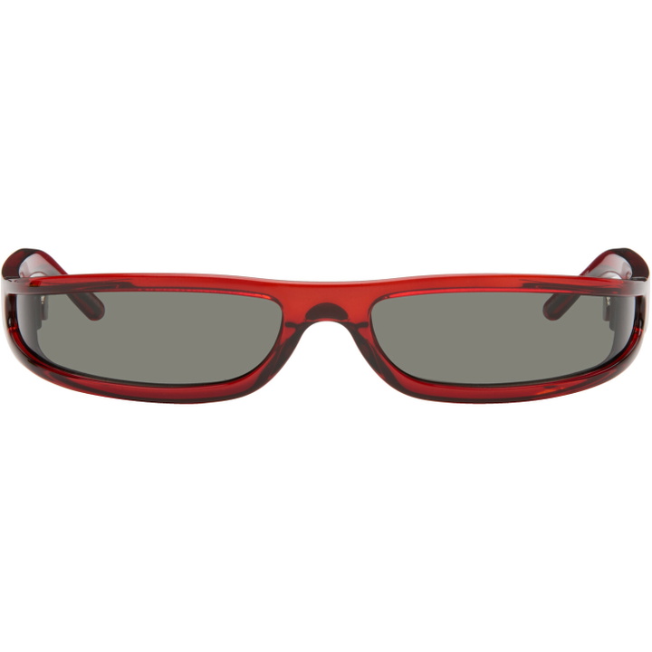 Photo: Rick Owens Burgundy Tower Fog Sunglasses