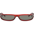 Rick Owens Burgundy Tower Fog Sunglasses